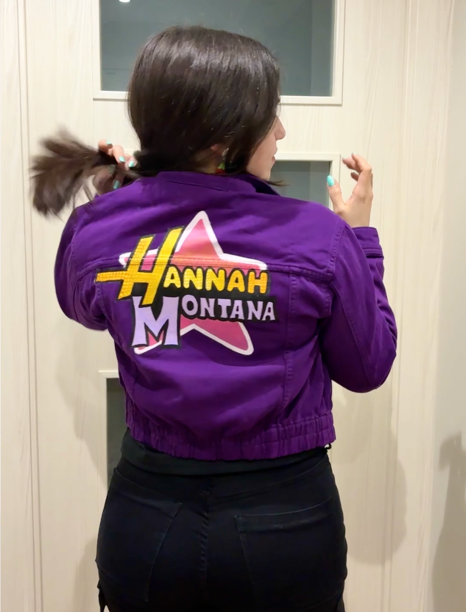 Chaqueta de Hannah Montana pintada a mano ✨💜