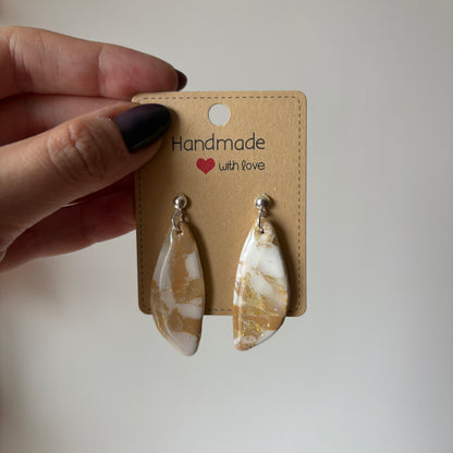 Pendientes efecto mármol