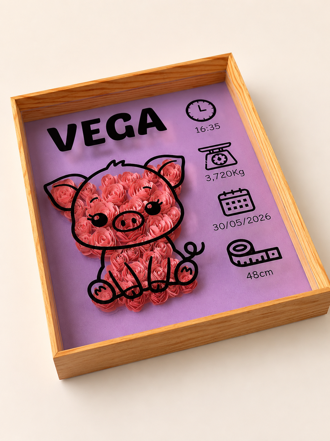 Natalicio Personalizable de animal floral