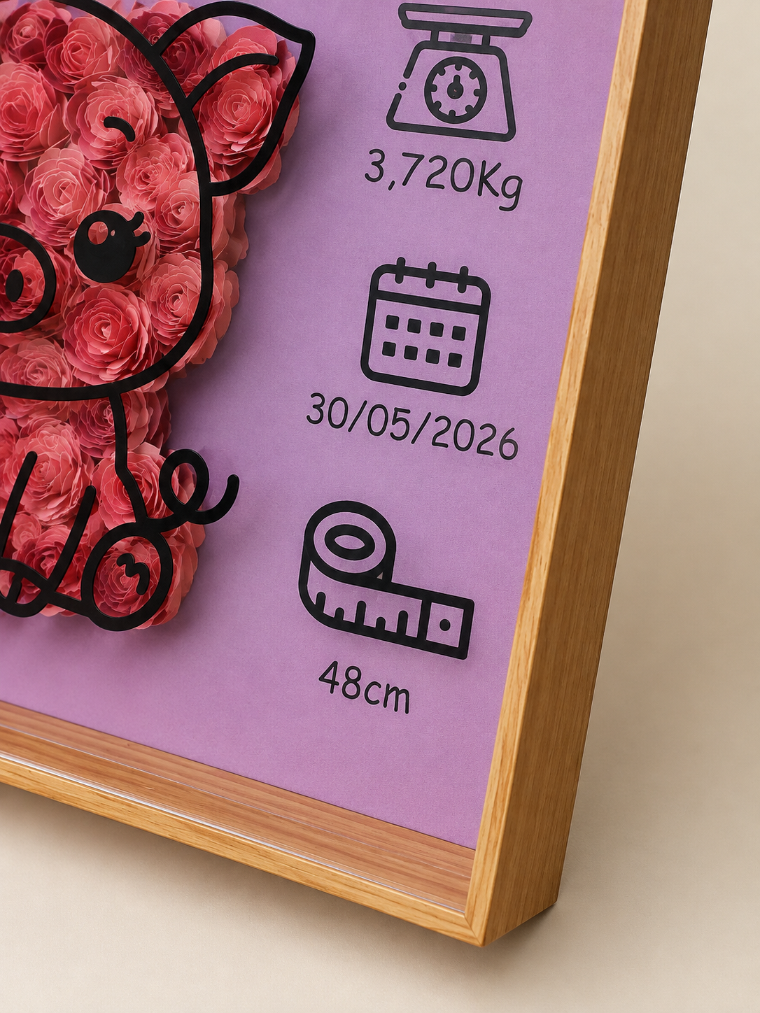 Natalicio Personalizable de animal floral