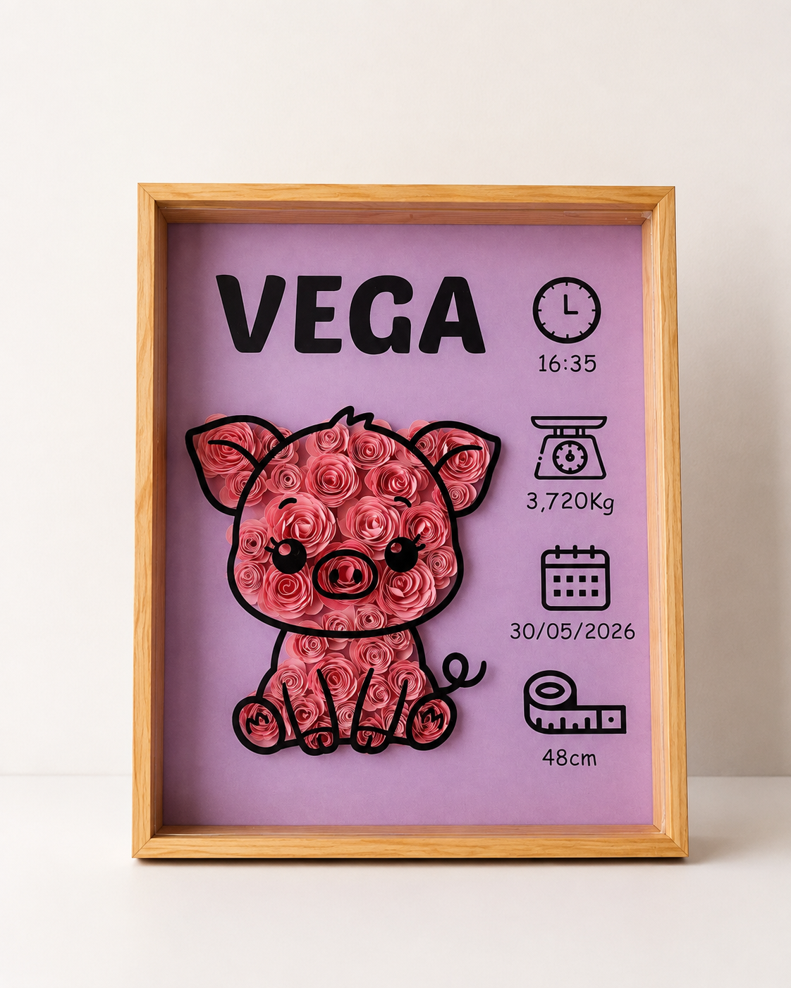Natalicio Personalizable de animal floral