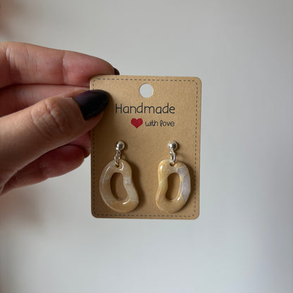 Pendientes efecto mármol