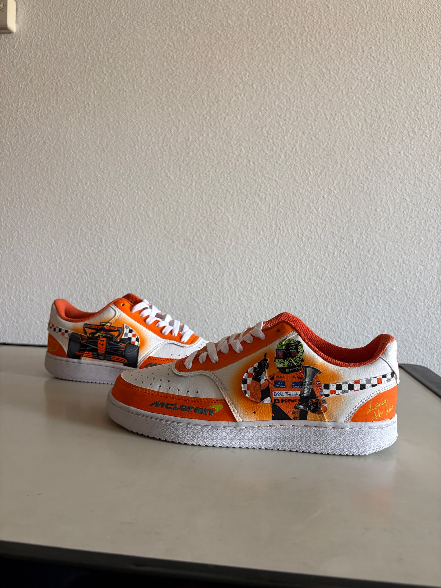Zapatillas personalizadas Lando Norris inspiradas en McLaren | Pintadas a mano